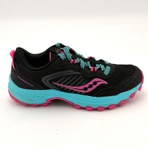 Saucony Womens Size 6 Excursion TR 15 Trail Running Shoes Black Pink Teal Size 6